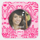 Aufkleber für karierte Abschluss- oder 16 . Geburt (Vorderseite)