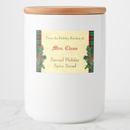 Aufkleber für Karierte Weihnachtsfeiertage (Vorderseite)