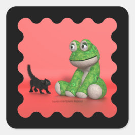 Aufkleber für Kätzchen und Weichfrosch