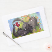 Aufkleber für Katzen, Kardinäle und Rose (Umschlag)