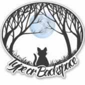 Aufkleber für Katzen Personalisiert Fett Katzenkun (Vorderseite)