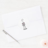 Aufkleber für Katzen Strichmännchen (Umschlag)