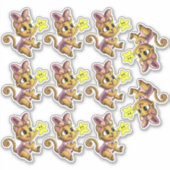 Aufkleber für Katzen und Sterne (Vorderseite)
