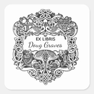 Aufkleber für keltische Knospen und Vögel-Buchzeic