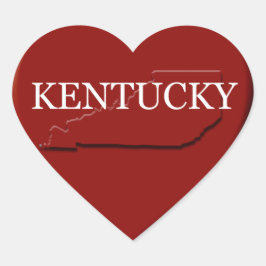 Aufkleber für Kentucky Heart Map