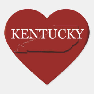 Aufkleber für Kentucky Heart Map
