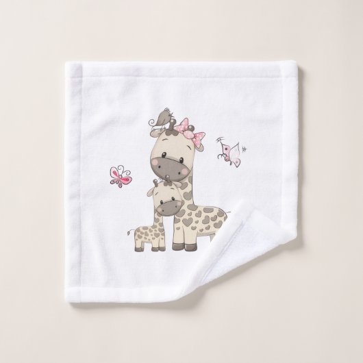 Aufkleber für Kinder Badhandtuch Set (Waschlappen)