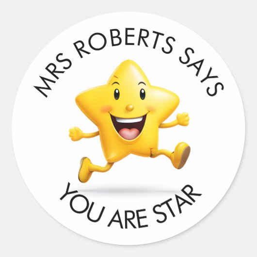 Aufkleber für Kinder für Lehrer (Vorderseite)