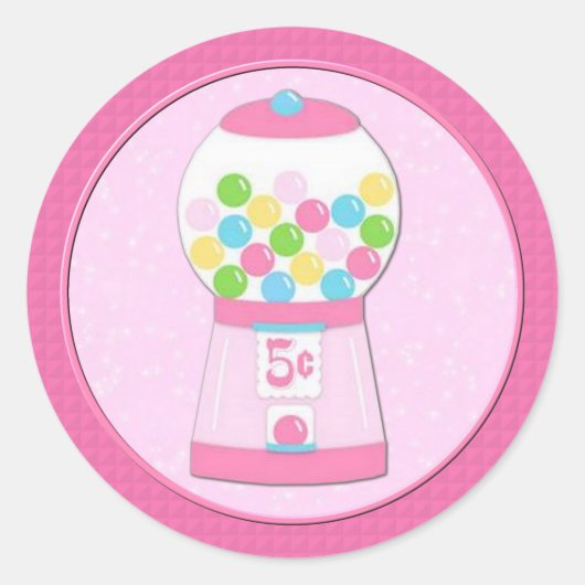 Aufkleber für Kinder in rosa Bubblegum (Vorderseite)