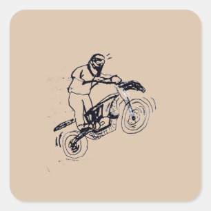Aufkleber für Kinder mit Motocross-Motorrad
