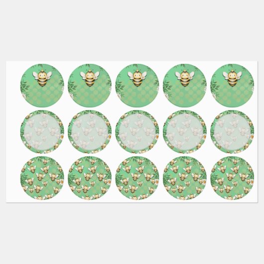 Aufkleber für kleine Bienen (Blatt)