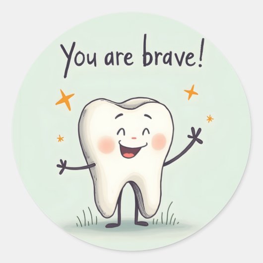 Aufkleber für kleine Zahnarztpatienten (Vorderseite)