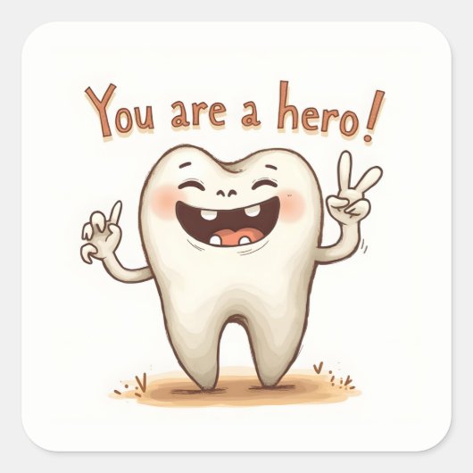 Aufkleber für kleine Zahnarztpatienten (Vorderseite)