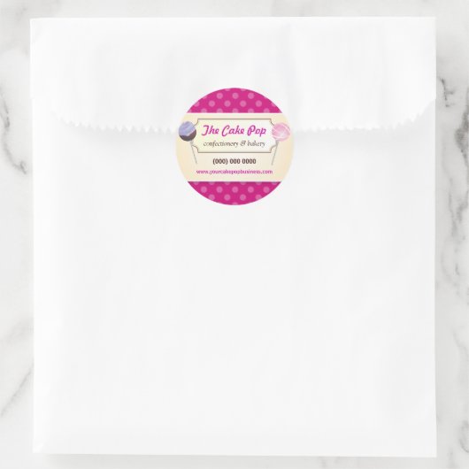 Aufkleber für Kuchen-Pop-Punkte (Tasche)
