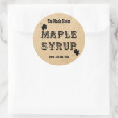 Aufkleber für kundenspezifische Ahornsirup-Round-B (Tasche)