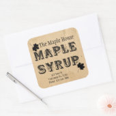 Aufkleber für kundenspezifische Ahornsirup Square (Umschlag)