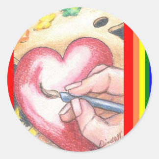 Aufkleber für künstlerisches Herz