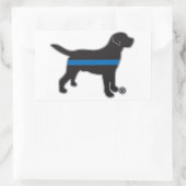 Aufkleber für Labrador der Thin Blue Line (Tasche)