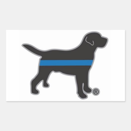 Aufkleber für Labrador der Thin Blue Line (Vorderseite)