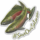 Aufkleber für Lachs Rettete unsere Salmon-Aufklebe (Vorderseite)