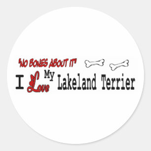 Aufkleber für Lakeland Terrier (I-Liebe)