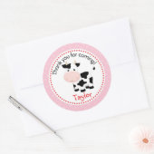 Aufkleber für Landtiere (Rosa für Mädchen) mit Kuh (Umschlag)