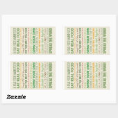 Aufkleber für Lebensmittel-Inspiration (Blatt)