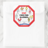 Aufkleber für Lebensmittelallergien (Tasche)