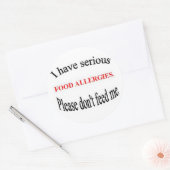 Aufkleber für Lebensmittelallergien (Umschlag)