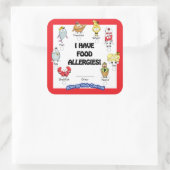 Aufkleber für Lebensmittelallergien (Tasche)