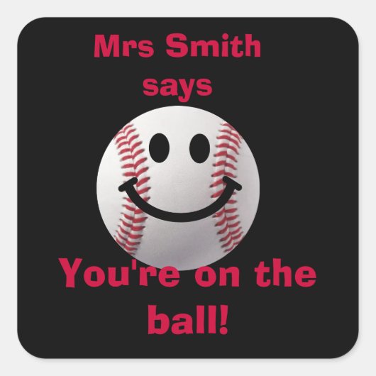 Aufkleber für Lehrer - auf dem Ball (Vorderseite)