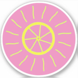 Aufkleber für Lemon- und Sunshine-Logo
