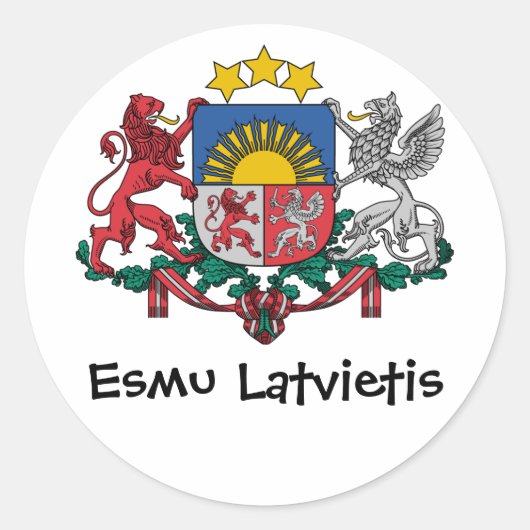 Aufkleber für lettisches Wappen (Vorderseite)