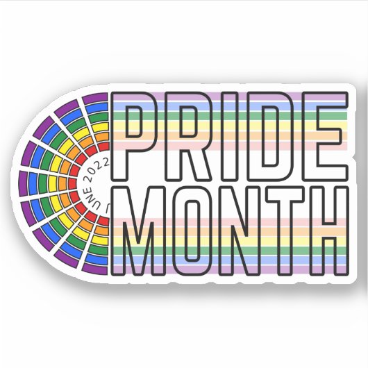 Aufkleber für LGBT-Regenbogenfarben (Vorderseite)