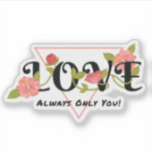 Aufkleber für Liebe (Vorderseite)