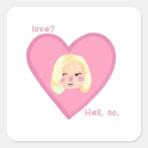 Aufkleber für Liebe Hassmädchen