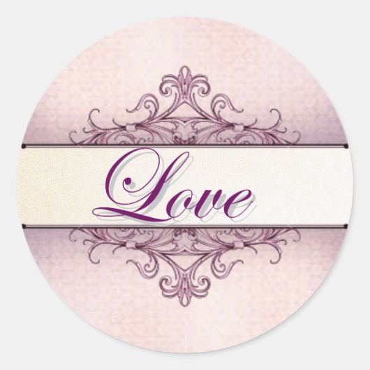 Aufkleber für Liebe Plum Filigree (Vorderseite)