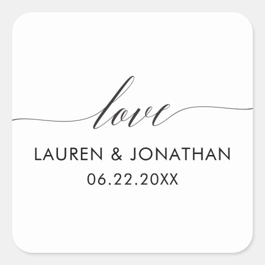 Aufkleber für Lieben, Aufkleber für Gastgeschenk H (Vorderseite)