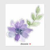 Aufkleber für lila Blume (Blatt)