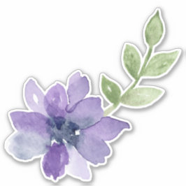Aufkleber für lila Blume