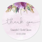 Aufkleber für lila Brautparty (Vorderseite)