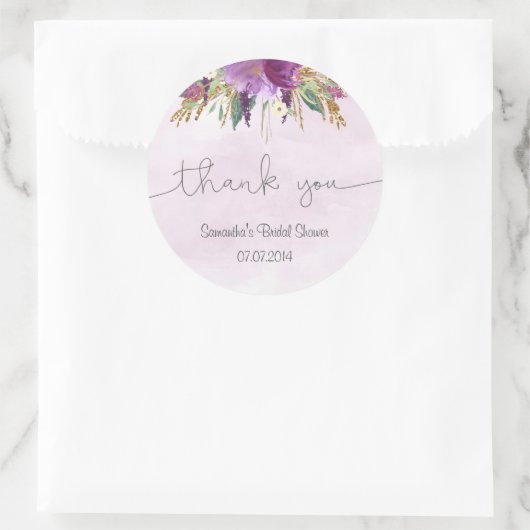 Aufkleber für lila Brautparty (Tasche)