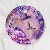 Aufkleber für lila Brautparty Geschenkanhänger (Rückseite)