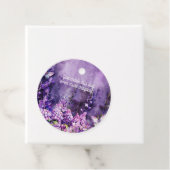 Aufkleber für lila Brautparty Geschenkanhänger (Beispiel)