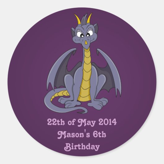 Aufkleber für lila Cartoon (Vorderseite)