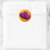 Aufkleber für lila Herzen (Tasche)