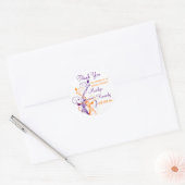 Aufkleber für lila orangefarbenes Brautparty (Umschlag)