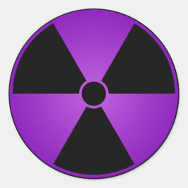 Aufkleber für lila Radiationssymbol