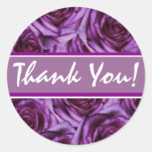 Aufkleber für lila Rose (Vorderseite)