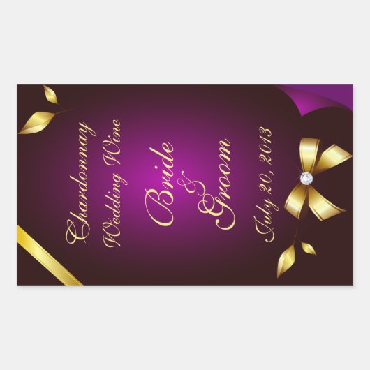 Aufkleber für lila- und Goldweinsorten (Vorderseite)